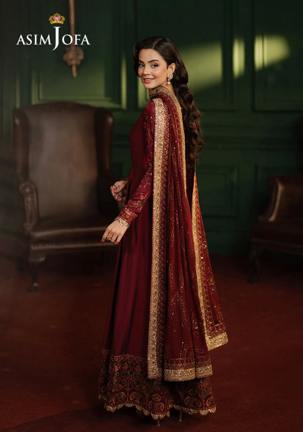 AJPF-15 EMBROIDERED TWO TONE COTTON SILK 2 PCS