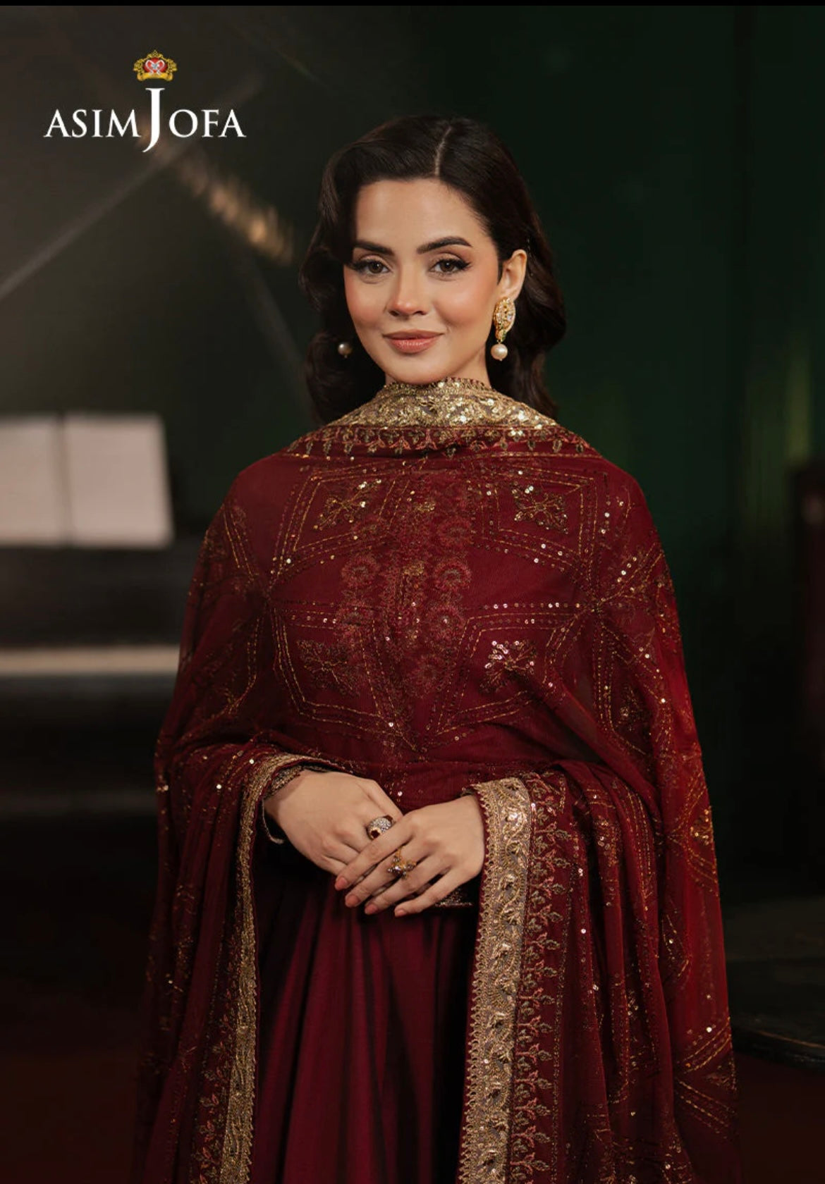 AJPF-15 EMBROIDERED TWO TONE COTTON SILK 2 PCS