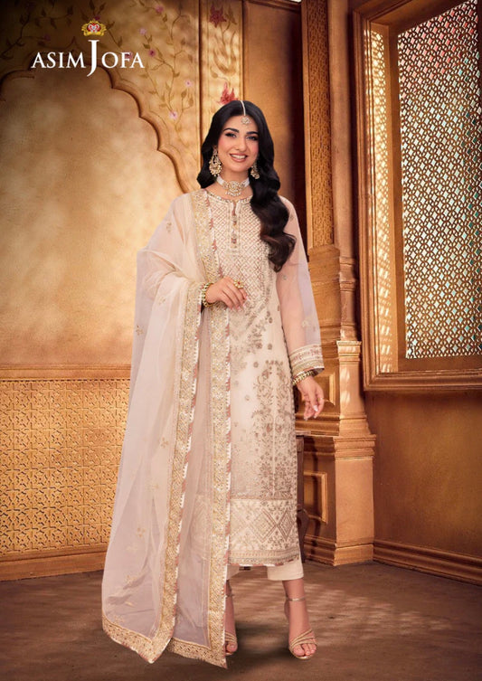 ASIM JOFA Embroidered 3pc Unstitched Suit