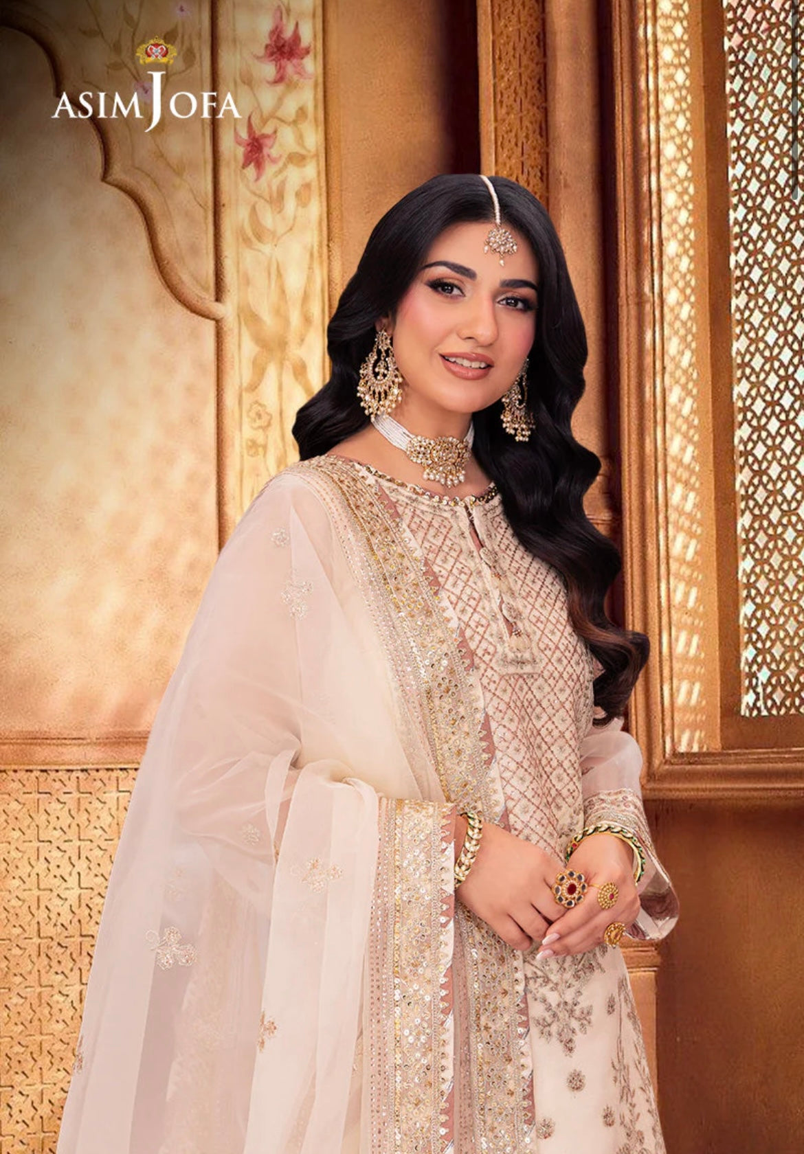 ASIM JOFA Embroidered 3pc Unstitched Suit